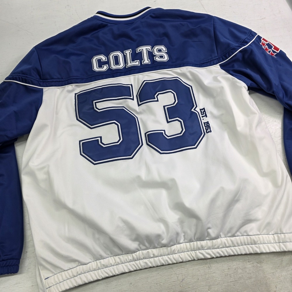 Indianapolis Colts Vintage NFL G-III Heavy Pullover Windbreaker Jacket Men's 2XL - Picture 9 of 16